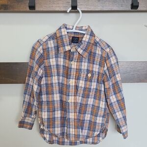 GAP Blue and Orange Button Down Shirt Classic Plaid (🛍 Bundle ANY 6/$36)